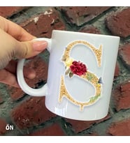 Size Özel Ş Harfli Seramik Baskılı Kupa Bardaklar