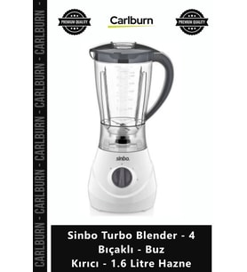 Özel Üretim 600W Smoothie Karıştırıcı Sinbo Turbo Blender 4 Bıçaklı Buz Kırıcı 16 Litre Hazne
