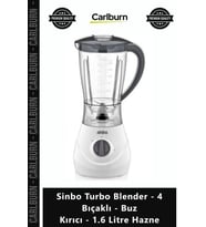 Özel Üretim 600W Smoothie Karıştırıcı Sinbo Turbo Blender 4 Bıçaklı Buz Kırıcı 16 Litre Hazne