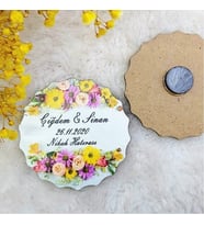 30 Adet Ahşap Nikah Buzdolabı Magnet 08-