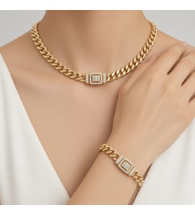 STİL İNCİSİ/XUPING JEWELRY BAGET KOLYE TAKIM