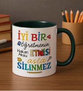 BK Gift Kişiye Özel İyi Bir Öğretmen Tasarımlı Siyah Kupa Bardak-2, Öğretmene Hediye, Öğretmenler Günü Hediyesi