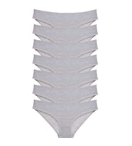 7 adet Süper Eko Set Likralı Kadın Slip Külot Gri