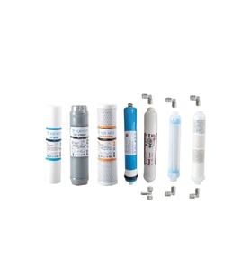 AQUAFLY Su Arıtma Filtresi Çift Karbonlu 7 Filtre 10 AŞAMA Arıtıcı Filtresi YEDEK 10' AÇIK KASA UYUMLU