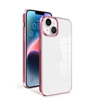 Apple iPhone 14 Plus Kılıf Zore Sun Kenarları Renkli Şık Tasarım Kılıf (Rose)