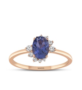 0.90 Karat London Blue Pırlanta Yüzük