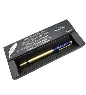 Signator® C585 Lacivert Gold Roller Kalem  İsme Özel Kalem  Hediyelik Kalem (Karışık)