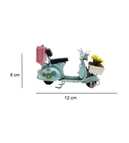 Dekoratif Metal Scooter Önü Sepetli