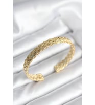 Ezme Zincir Model Gold Renk Kadın Bileklik - TJ-BB8018