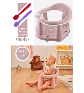 Vakumlu Bebek Banyo & Mama Oturağı + Silicolife 2 Adet Silikon Mama Kaşığı