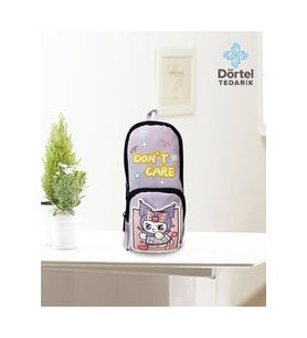 Sanrio Baskılı Kuromi My Melody Kırtasiye Kutusu Karikatür Mor Kalem Kutusu Büyük Kapasite