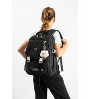 Ventis Unisex Okul Çantası Ortaokul Lise Maskotlu Sırt Çantası 43*30 Cm Su Geçirmez Kumaş Vnt4-G
