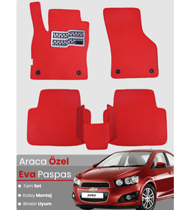 CHEVROLET AVEO (2012-2015) Uyumlu EVA Paspas Tam Set–Araca Özel,Su Geçirmez,Kolay Montaj
