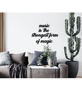 BK Home Music Is The Strongest Form Of Magic Duvar Yazısı-1 (Siyah)
