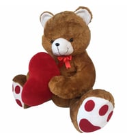 Utangaç Aşık Ayı Kahve Peluş 70 cm (Acı Kahve)