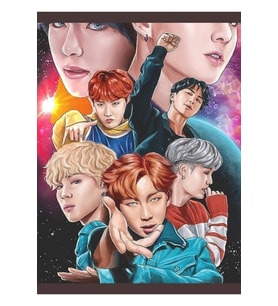 Sevimli Bts Army Sanat Eseri Kolsuz Tablo Ahşap Poster Dekoratif Kod683