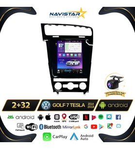 Volkswagen Golf 7 Tesla 2014-2018 Model 2GB + 32GB Kablosuz Carplay Navigasyon Multimedya Sistemi