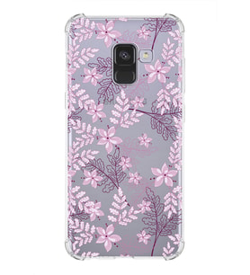 Samsung Galaxy A8 2018 Uyumlu Köşe Korumalı Antişok Kapak Floral Colors Tasarımlı Şeffaf Kılıf