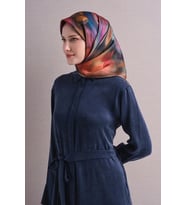 Armine Çiçek Desenli Sura İpek Eşarp 9603DS