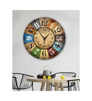 bilge Tasarım retro Duvar Saati 35 x 35 CM (Karışık)