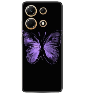 Infınix Note 30 Kılıf Resimli Desenli Silikon Platinium Series Black Butterfly 1879