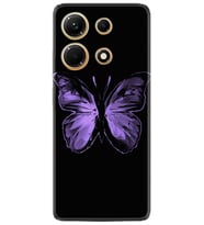 Infınix Note 30 Kılıf Resimli Desenli Silikon Platinium Series Black Butterfly 1879