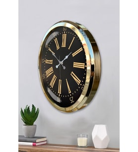 Prime Aurea Gold 52 Cm Metal Duvar Saati (Standart)