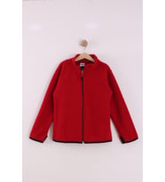 Monox Çocuk Unisex Parmak Geçmeli Polar Ceket (Kırmızı)