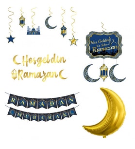 5 Set Ramazan Süsleri 10'lu Tavan Süs,6'lı 11 ayın sultanı tavan süsü-