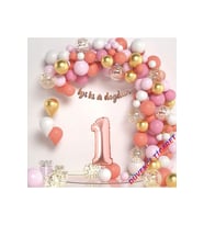 LÜKS ROSE GOLD YAŞ DOĞUM GÜNÜ BALON ZİNCİR SET