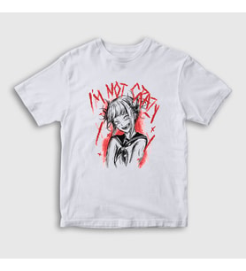 Presmono Unisex Çocuk Beyaz Himiko Toga V3 Anime My Hero Academia T-Shirt 359608tt