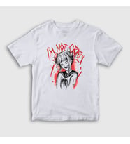 Presmono Unisex Çocuk Beyaz Himiko Toga V3 Anime My Hero Academia T-Shirt 359608tt