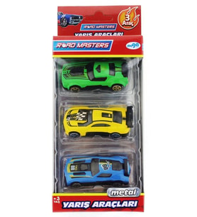 Mulvxurg  Urg02 Die Cast Metal 3'lü Yarış Arabaları Yeşil Araçlı (Mulvix)