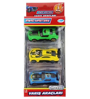 Mulvxurg  Urg02 Die Cast Metal 3'lü Yarış Arabaları Yeşil Araçlı (Mulvix)