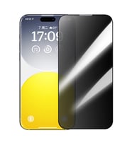 Baseus Corning iPhone 15 Pro Max Privacy Hayalet Full Koruma Tempered Cam Ekran Koruyucu (Şeffaf)