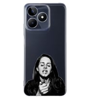 Realme C53 Uyumlu Lana Del Rey Desenli Şeffaf Telefon Kılıfı