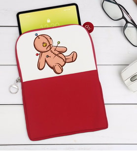 BK Gift Oyuncak Tasarımlı Taşınabilir Koruyucu Tablet Kılıfı & Organizer Çanta - Kırmızı-1