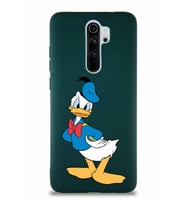Xiaomi Redmi Note 8 Pro Soft Premier Kapak Donald Duck-D Tasarımlı Silikon Kılıf - Yeşil (Şeffaf)