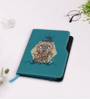 BK Gift Kişiye Özel Gemi Tasarımlı Turkuaz Termo Deri Defter-4