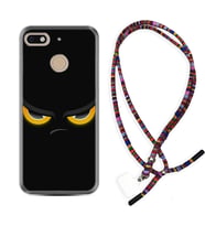 General Mobile GM8 Go GM9 GM20 Pro Plus Kılıf Boyun Asklı Rasta Silikon Black Eyes 1644