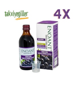 Enoant Siyah Üzüm Ekstraktı 250ml 4 Adet (Krem)