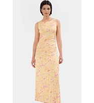 Kadın Bodycon Maxi Elbise Çiçekli Desen Örme Kumaş Yaz Aylarının Vazgeçilmezi Günlük Kullanım