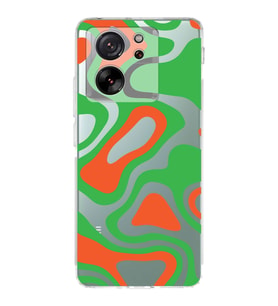 PrintiFy Xiaomi Mi 13T Uyumlu Kamera Korumalı Renkli Desen Tasarımlı Şeffaf Silikon Kılıf