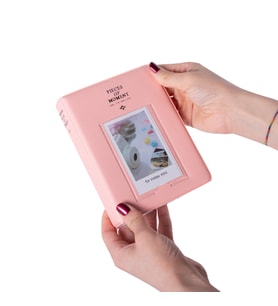 65 Fotoğraf Kapasiteli Pencereli Pembe Instax Polakart Fotoğraf Albümü