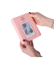65 Fotoğraf Kapasiteli Pencereli Pembe Instax Polakart Fotoğraf Albümü