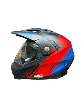 Sway Xbyc X60 Full Face Enduro Touring Adventure Kapalı Motosiklet Kaskı XXL Beden Siyah Kırmızı (Siyah-Kırmızı)