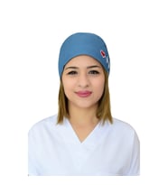 Petrol Mavi Kalp Ritim İşlemeli Doktor Hemşire Hastane Cerrahi Bone (Petrol Mavisi)