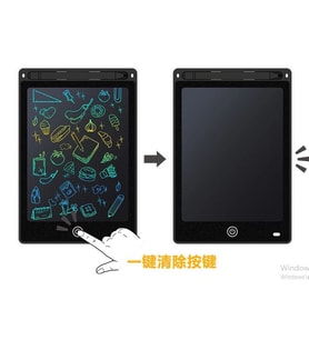 20 Inc Renkli Lcd Grafik Dijital Kalemli Çizim Tableti Yazı Tahta Not Yazma Eğitim Tableti Siyah