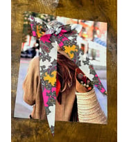 23X19 CM 3 BOYUTLU FİYONK TOKALI KIZ ARMA DİKİŞ APLİKE (Pembe)