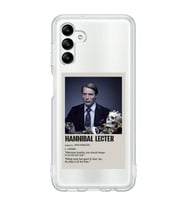 Samsung Galaxy A04S Uyumlu Hannibal Lecter Minimalist Poster Desenli Şeffaf Telefon Kılıfı
